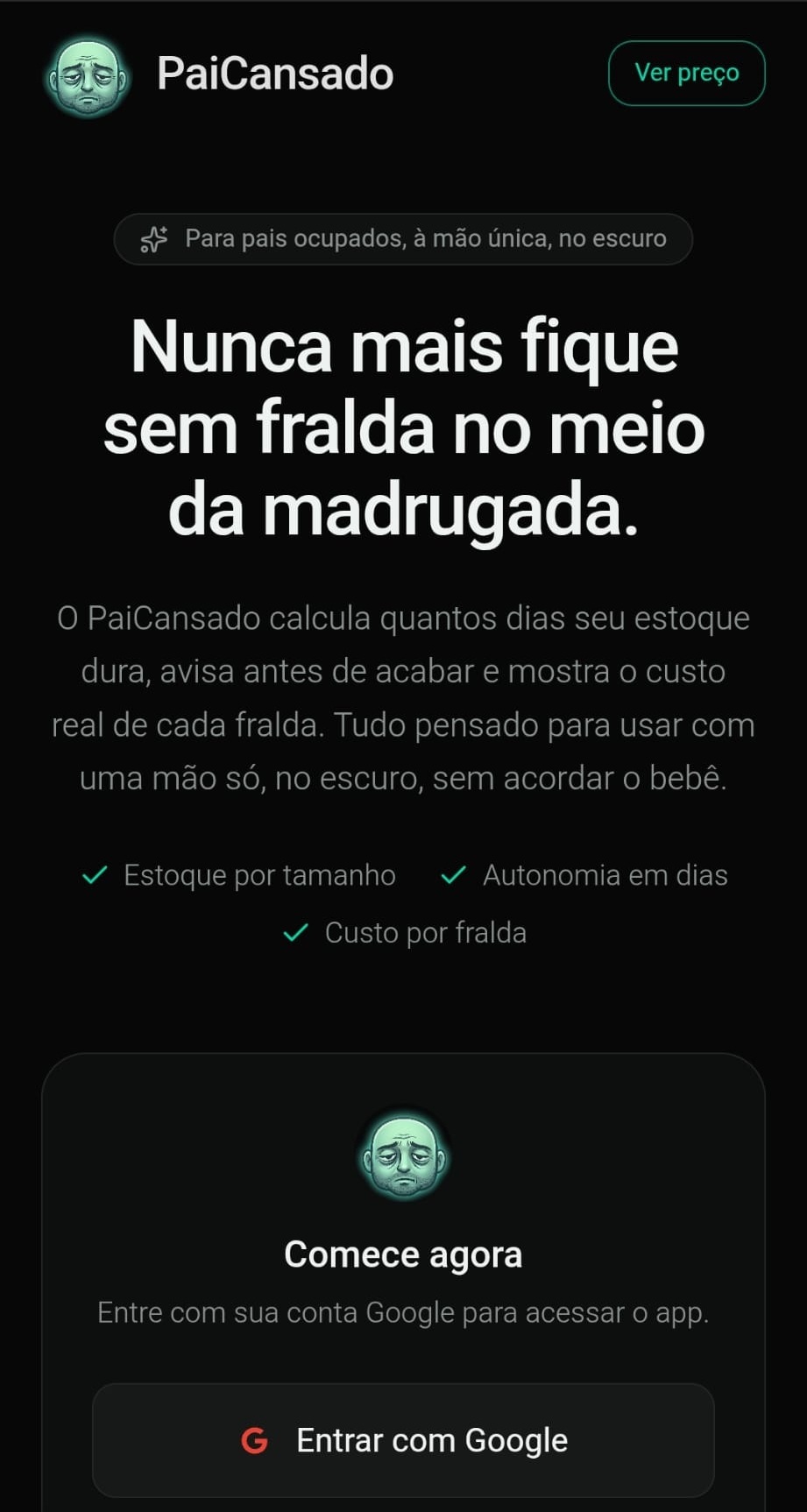 PaiCansado app preview
