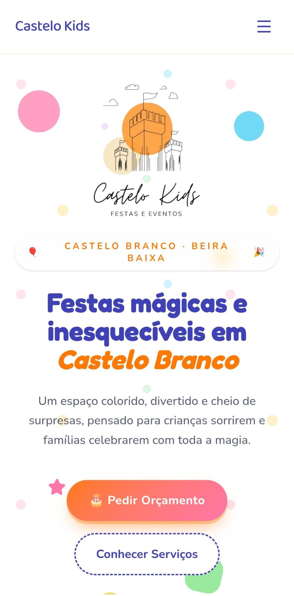 Castelo Kids site preview